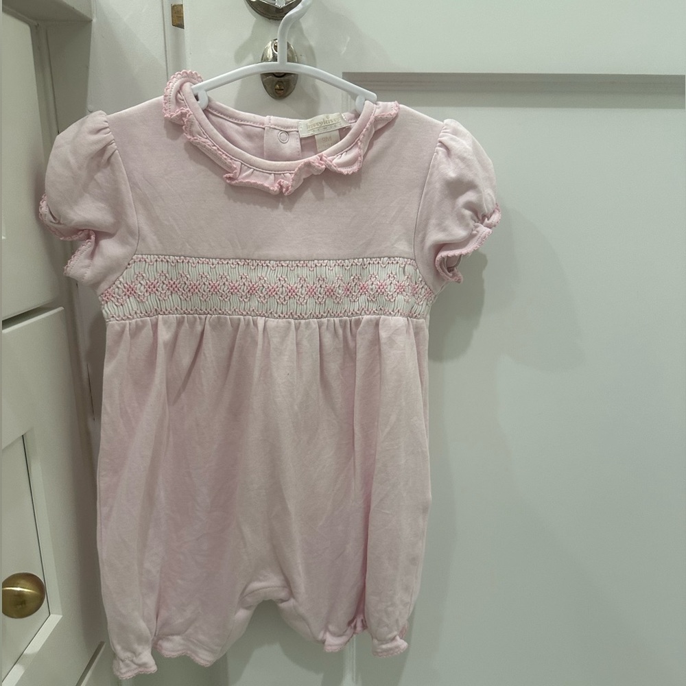 Kissy kissy smocked romper